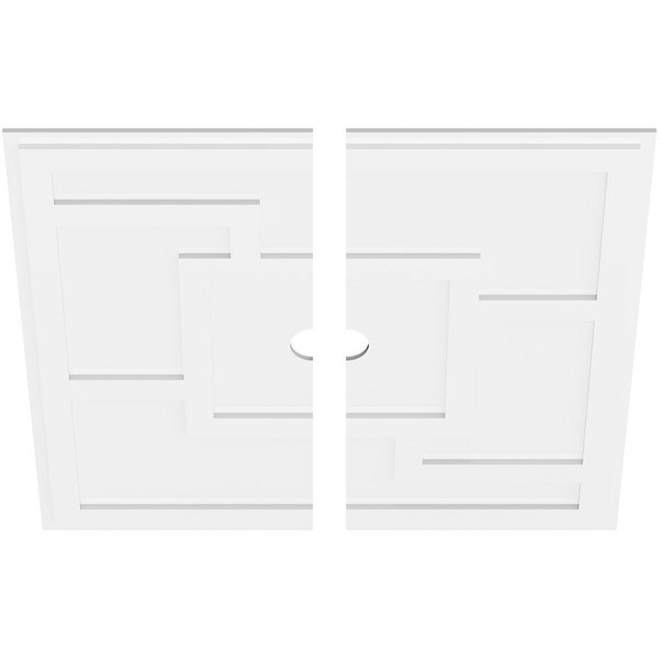 Knox Architectural Grde PVC Contemporary Ceiling Medallion, Two Piece, 38OD X 3ID X 13 1/4C X 1P